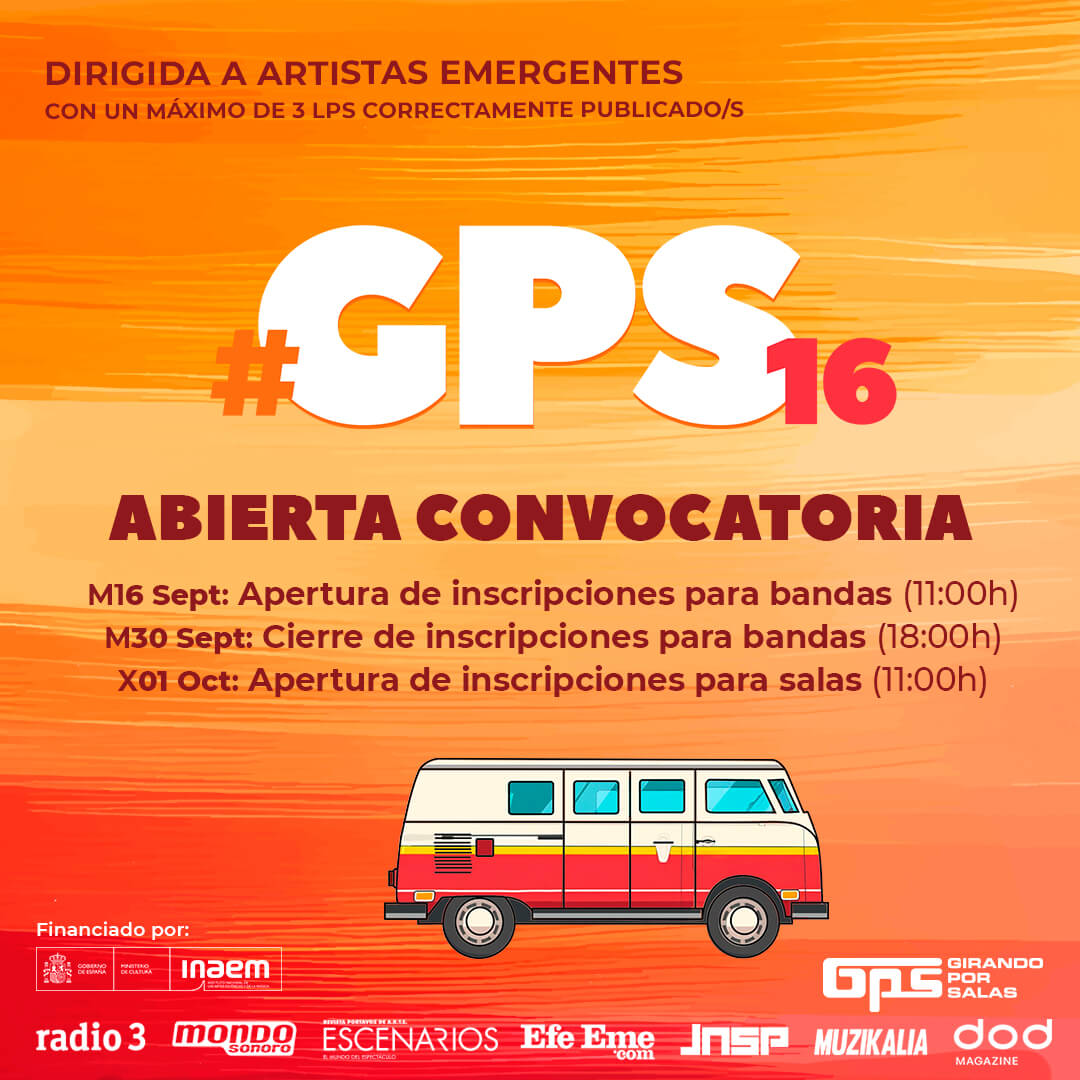La segunda gran novedad de Girando por Salas GPS16 es la supresión de las ayudas de 3.250 euros por producción discográfica que se entregaban a las 
compañías. A partir de GPS16 ya no habrá una línea directa de financiación a discográficas, sino que será cada banda 
quien presente su propio plan de lanzamiento discográfico, promocional y de gira en el momento de inscribirse. 